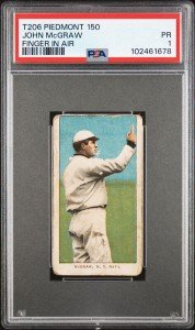 1909-11 T206 John McGraw Finger in Air Card