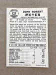 1960 Leaf John Meyer #137 Baseball Card