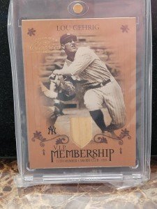 2003 Donruss Lou Gehrig VIP Membership Bat Card