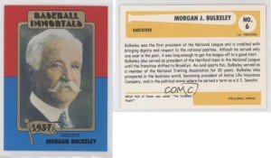 1980 Baseball Immortals Morgan Bulkeley Card