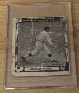 1948 Swell Sport Thrills Walter Johnson Baseball Card