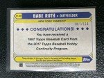 2017 Topps Babe Ruth Blue Mojo Refractor #/115