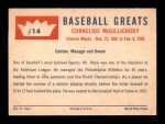 1960 Fleer Connie Mack Baseball Card #14
