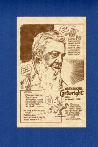 #10 Alexander Cartwright 1977 Baseball Hall of Fame Card