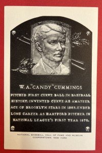 1956-63 Artvue Candy Cummings HOF Plaque Postcard