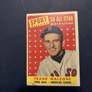 1958 Topps Frank Malzone All-Star Baseball Card
