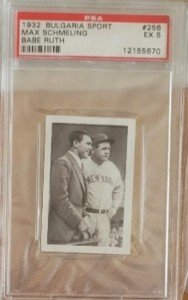 1932 Bulgaria Babe Ruth & Max Schmeling Sport Card