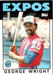1986 Topps George Wright #128T Montreal Expos Card