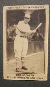 Tris Speaker Knot Hole League Caramels Prototype Card