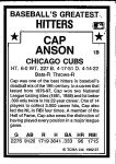 1982 TCMA Baseball's Greatest Hitters Cap Anson
