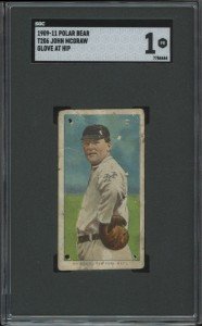 1909 T206 John McGraw Polar Bear Card