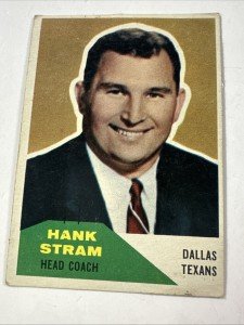 1960 Fleer Hank Stram Texans Rookie Card