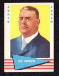 1961 Fleer Ban Johnson Baseball Hall of Fame Card