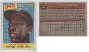 1958 Topps Hank Aaron All-Star Sports Card #488