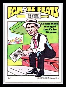 Connie Mack 1980 Laughlin Famous Feats Card