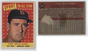 1958 Topps Ted Williams All Star Sports Card