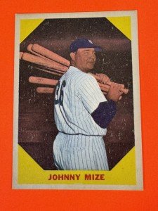 Johnny Mize 1960 Fleer Greats #38 Card