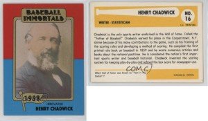 1980-84 SSPC Baseball Immortals Henry Chadwick Card