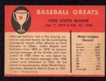 1961 Fleer Baseball Greats John McGraw Card