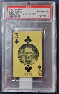 1927 Lou Gehrig W560 Hand Cut Card