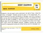 1980 Henry Chadwick Baseball Immortals Trading Card #16