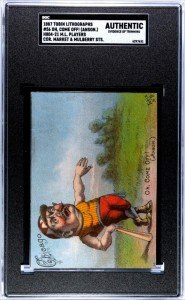 1887 Tobin Lithographs Cap Anson Card