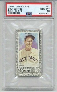 2020 Topps Allen & Ginter Lou Gehrig Mini Black