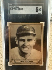 Tris Speaker 1940 Play All Card #170 SGC 5
