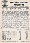 1960 Leaf Baseball Card #17 Walt Moryn