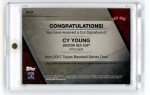 Cy Young Topps 1/1 Autographed Card
