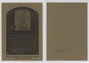 1981-89 Metallic Hall of Fame Plaques - Chadwick