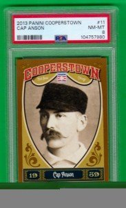 2013 Panini Cooperstown Cap Anson #11 PSA 8