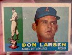 1960 Topps Don Larsen #353 Kansas City Athletics