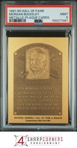 1981 Hall of Fame Morgan Bulkeley Plaque Card PSA 9