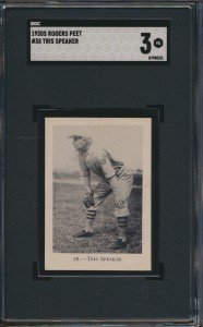 1930s Tris Speaker SGC 3 Sports Card - Rare