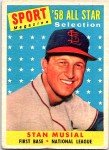 1958 Topps Sport Magazine Stan Musial All-Star Card