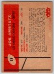 1960 Fleer Joe Amstutz Chargers Card #28