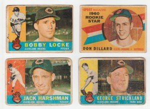 1960 Venezuelan Topps Cleveland Indians Card Lot