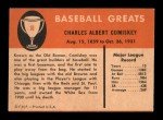 1961 Fleer Charles Comiskey Sports Card #18