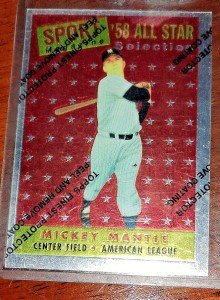 1958 Topps Sport Magazine Mickey Mantle All-Star Card