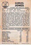 1960 Leaf Baseball Card #14 Sam Jones
