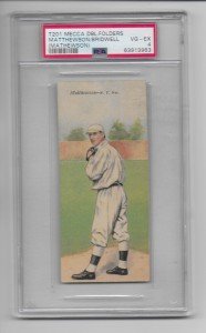 1911 T201 Mecca Double Folder Mathewson Bridwell