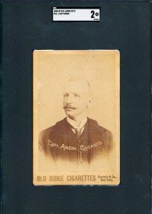 Vintage N173 Old Judge Cap Anson Card