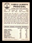 1960 Leaf Camilo Pascual #4 Sports Card