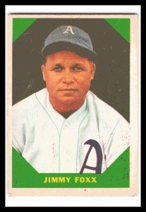 1960 Fleer Baseball Greats Jimmie Foxx Card