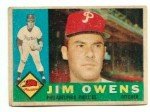 1960 Venezuelan Topps Jim Owens #185 Card