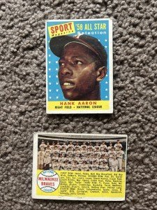 1958 Topps Sport Magazine Hank Aaron All-Star Cards