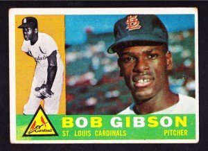 1960 Topps Bob Gibson Cardinals Baseball Card