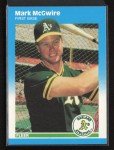 Mark McGwire 1987 Fleer Update Baseball Card