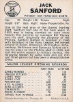 1960 Leaf Baseball Card #54 Jack Sanford
